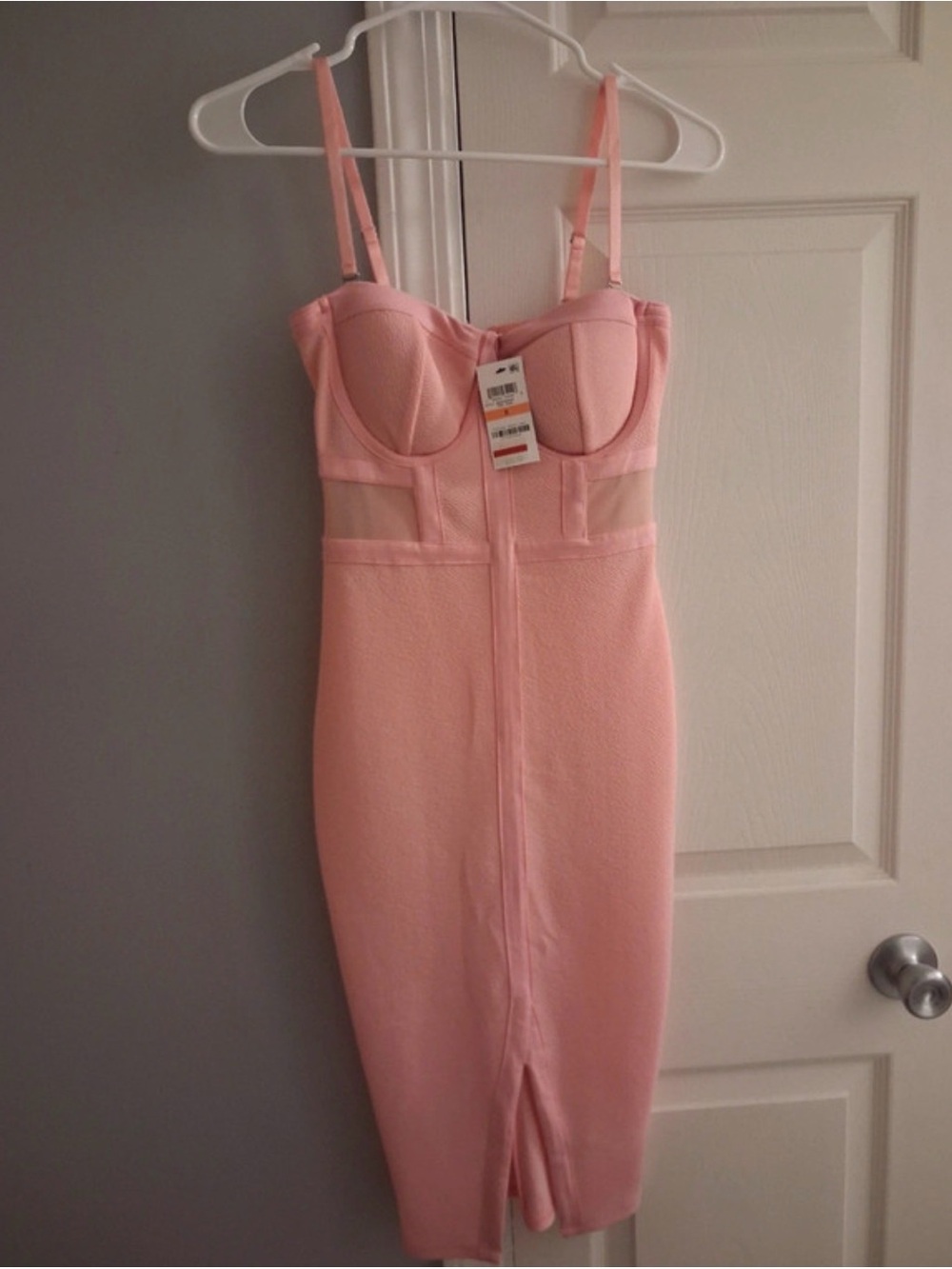 Women's Pink Bustier Bodycon Slip Dress - Brand: